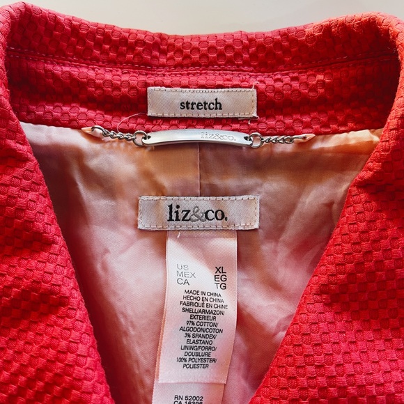 Liz & Co Blazer XL  in Coral - Picture 6 of 7